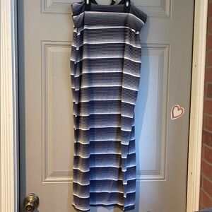 Striped Ombre Maxi Skirt